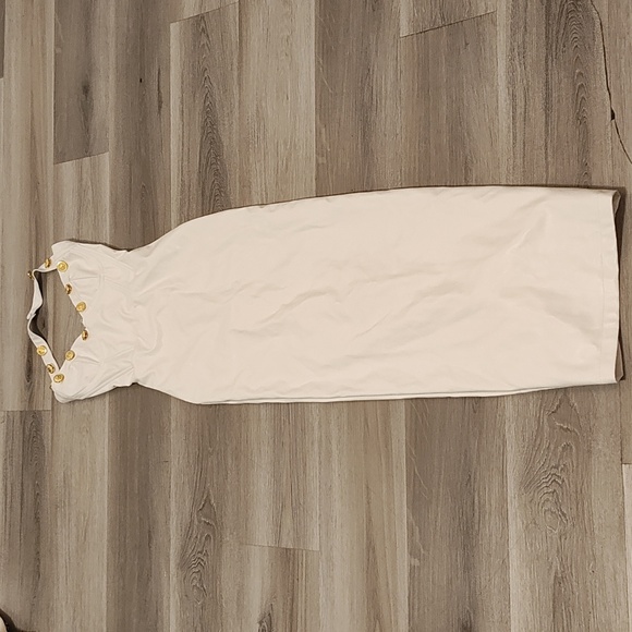 Fashion Nova Penelope Faux Leather Maxi Dress - White - Picture 4 of 6